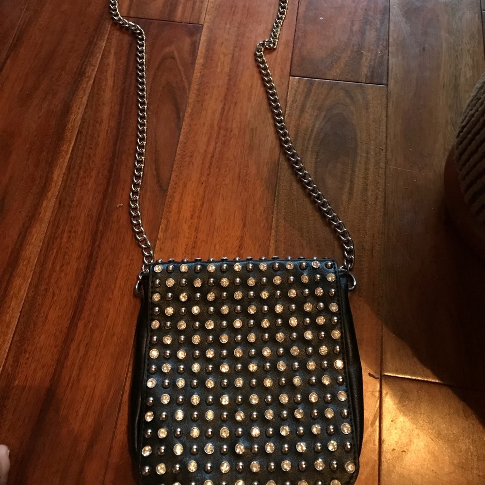 Studded cross body purse